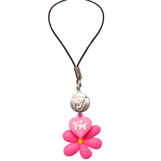 Coach Wild Flower Bag Charm Key Ring Pink NWT